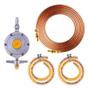 Imagem de Tubo De Cobre 3/8' Para Gas + Reg + Adap + Mang C/ 11 mts