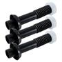 Imagem de Tubo De Ligação Conjunto Para Bacia Sanitária Astra 25cm - Preto Kit C/ 3