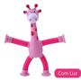 Imagem de Tubo Esticado Girafa Brinquedo com Ventosa Led Brinquedo Infantil Sensorial