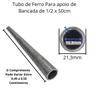Imagem de Tubo Galvanizado 1/2 Polegada x 50cm Para Suporte Apoio De Pia Bancada - 12 1 2