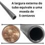 Imagem de Tubo Galvanizado 1/2 Polegada x 50cm Para Suporte Apoio De Pia Bancada - 12 1 2