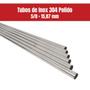 Imagem de Tubo Inox Polido 5/8'' (15,87 Mm) Parede 1,2mm - Barra 70cm