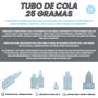 Imagem de Tubo Para Cola Vazia 25G Artesanato Escolar Com Tampa 25und