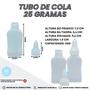 Imagem de Tubo Para Cola Vazia 25G Artesanato Escolar Com Tampa 25und