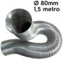 Imagem de Tubo Semi Rígido em alumínio 80mm com 1,5m