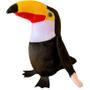 Imagem de Tucano de Pelúcia Preto Safári 24 cm Antialérgico