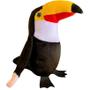 Imagem de Tucano de Pelúcia Preto Safári 24 cm Antialérgico