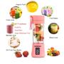 Imagem de Tukribish Liquidificador Portátil, Liquidificador Pessoal para shakes e smoothies, Liquidificadores de Tamanho Pessoal Mini Travel Fruit Juicer Cup Mixer, Electric Smoothie Blender Maker, 13oz Bottles, USB Recarregável (Rosa)