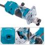 Imagem de Tupia Makita 3709 350W 220V + Jogo Fresas Madeira 6Mm 12