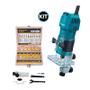 Imagem de Tupia Makita 3709 350W 220V + Jogo Fresas Madeira 6Mm 12