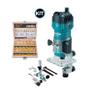 Imagem de Tupia Makita Mt M3700B 530W 220V + Jogo Fresas Madeira 6Mm