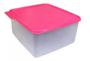 Imagem de Tupperware  Basic Line 2,5l Caixa Quadrada Cor Rubine Translúcida