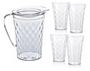 Imagem de Tupperware Jarra Prisma 2 Litros + 4 Copos Prisma 475ml em Policarbonato Transparente