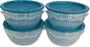 Imagem de Tupperware Kit 4 Peças Super Mini Instant 400Ml Azul Caribe