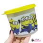 Imagem de Tupperware Redondinha Minions Desenho Infantil Criança Lancheira Merendeira Pote Divertido Vasilha Menino Menina Escola