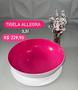 Imagem de Tupperware - Tigela alegra 3,5l rosa brilhoso por dentro e branco fosco por fora.