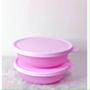 Imagem de Tupperware Tigela Aloha 450ml Rosa Claro Kit Com 2 Peças.