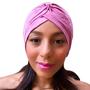 Imagem de Turbante Touca Gorro Adulto Feminino Fechado Indiano Lilás Moda Elegante