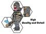 Imagem de TwCare Set de 8 Atacando King Kong vs Godzilla Brinquedos Movable Action Joint Action Figures Rei dos Monstros Ghidorah Aniversário Kid Gift Cake Toppers