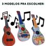 Imagem de Ukelele Infantil de Brinquedo Cordas de Nylon Entonação Ajustável Estampado