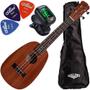 Imagem de Ukulele Abacaxi Concerto Cordas Aquila 23sp  Malibu C/ Capa