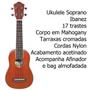 Imagem de Ukulele Soprano Acústico Ibanez IUKS 5/B com Capa e Afinador