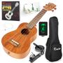 Imagem de Ukulele Soprano Kmise Profissional em Mogno (53cm) com Kit Inicial