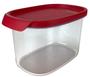 Imagem de Ultra Clear Oval 1 litro Transparente e Vermelho Tupperware