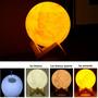 Imagem de Umidificador Ar Aromatizador Luminária 3D Lua Cheia Luz LED Abajur Para Decoração TB1226