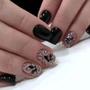 Imagem de Unhas Curtas Francesas com Borboleta - Kit com 24 Unhas, Gel e Lixa