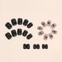 Imagem de Unhas Curtas Francesas com Borboleta - Kit com 24 Unhas, Gel e Lixa