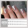 Imagem de Unhas Postiças OCOUYVD - Degradê Branco com Design Cromado - 24 Unidades