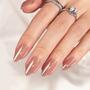Imagem de Unhas Postiças Press On Bartbox - Formato Amêndoa, Médio, Marrom Cromado
