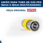 Imagem de União Metal P/ Tubo Gás Pex Multicamadas 16mm X 16mm 