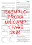 Imagem de Unicamp 1ª Fase Provas 2019 a 2024 Gabarito Comentado