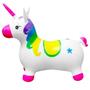 Imagem de Unicornio Brinquedo Pula Pula  Inflavel Musica Cor:branco