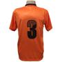 Imagem de Uniforme Esportivo com 18 camisas modelo Roma Laranja/Preto + 18 calções modelo Madrid Preto + 18 pares de meiões Preto 