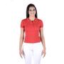 Imagem de Uniforme Feminino Blusa Baby Look Tecido de Piquet - Vermelho