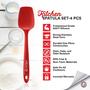 Imagem de UpGood Silicone Spatula Set 600F - 4 Ferramentas Versáteis Criadas para Cozinhar, Assar e Misturar  Design one piece, antiaderente e resistente ao calor  Núcleo de aço inoxidável forte (Utensílios pro cozinha, vermelho)