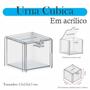 Imagem de Urna Acrílico Sorteio Caixa Sugestões Cubo Cofre 15 X 15 Cm