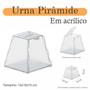 Imagem de Urna Acrílico Sorteio Caixa Sugestões Pirâmide 15 X 15 Cm