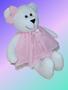 Imagem de Ursa de pelúcia com vestido rosa 2 unidades com 29cm cada brinquedo decoração quarto infantil