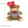 Imagem de Ursinho de Pelúcia Com Balão Eu te Amo Antialérgico 20cm Urso Romântico Namorada Namorado - Toybrink