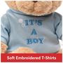 Imagem de Ursinho de pelúcia GUND It's a Boy” Message Bear 30 cm com camiseta azul