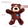 Imagem de Ursinho De Pelúcia Kong Wild Knots P/M com Apito e Corda para Cães Brinquedo Resistente Urso Pet