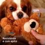 Imagem de Ursinho De Pelúcia Kong Wild Knots P/M com Apito e Corda para Cães Brinquedo Resistente Urso Pet