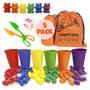 Imagem de Ursinhos de Contagem Skoolzy Rainbow - 60 Unidades com Copinhos Separadores (3+)