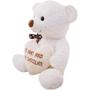 Imagem de Urso Branco Com Coração Te Amo Mais Que Chocolate 31cm