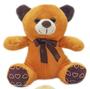 Imagem de Urso De Pelúcia 20Cm Creme/Laranja/Marrom FE7079 - Fizzy