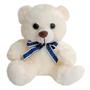 Imagem de Urso De Pelúcia Com Laço 18cm FC2608 Creme/Bege/Marrom - Fizzy